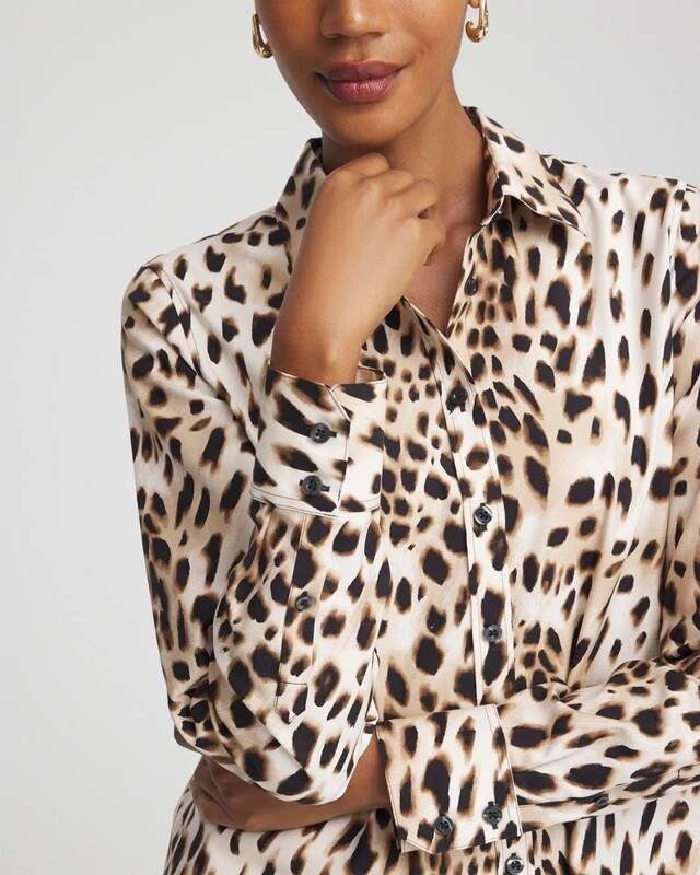 No Iron Animal Print Shirt - image 4